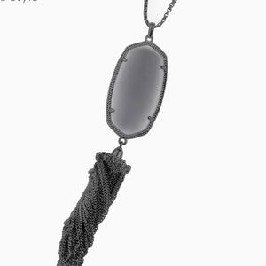 Kendra Scott Gun Metal and Slate Rayne Necklace